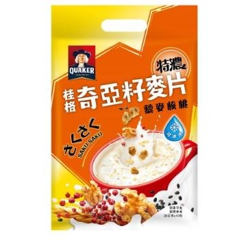 QUAKER 桂格 奇亞籽麥片黑穀堅果/藜麥核桃/草莓歐蕾/重乳鮮奶茶/特濃鮮奶 桂格-細節圖4