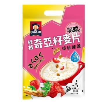 QUAKER 桂格 奇亞籽麥片黑穀堅果/藜麥核桃/草莓歐蕾/重乳鮮奶茶/特濃鮮奶 桂格-細節圖5