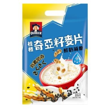 QUAKER 桂格 奇亞籽麥片黑穀堅果/藜麥核桃/草莓歐蕾/重乳鮮奶茶/特濃鮮奶 桂格-細節圖8