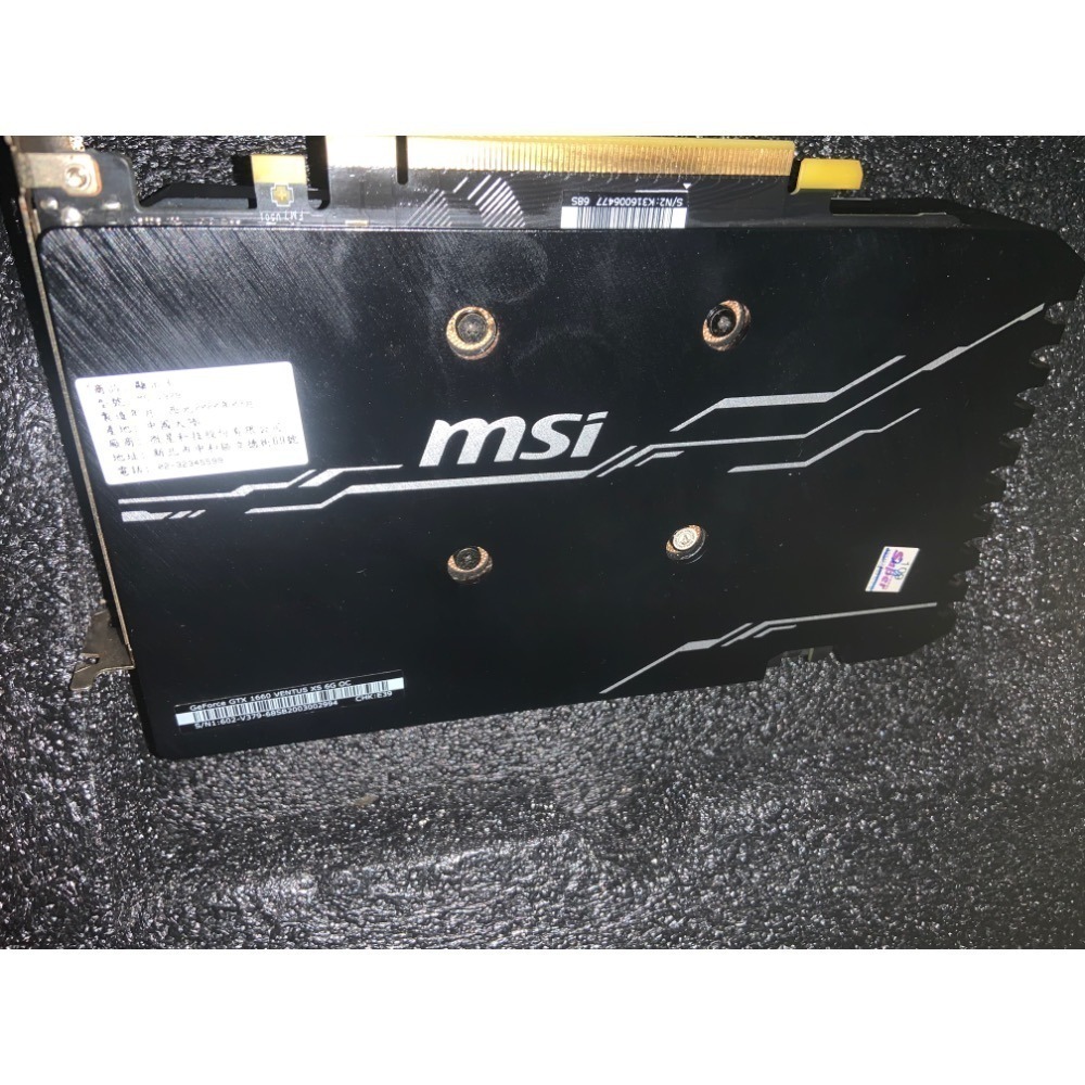 MSI GTX 1660 顯示卡 遊戲卡MSI GTX 1660 VENTUS 6G ms-v379-細節圖2