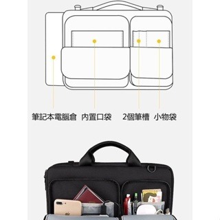 小眾設計怪物貼布筆記本電腦包斜跨16英寸女電腦文件手提收納包-細節圖7