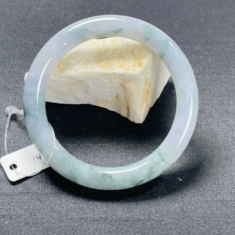 《Always9168輕奢珠寶》 B37天然緬甸A貨翡翠冰紫底飄花莫奈花園54.3mm圓條送台證-細節圖2