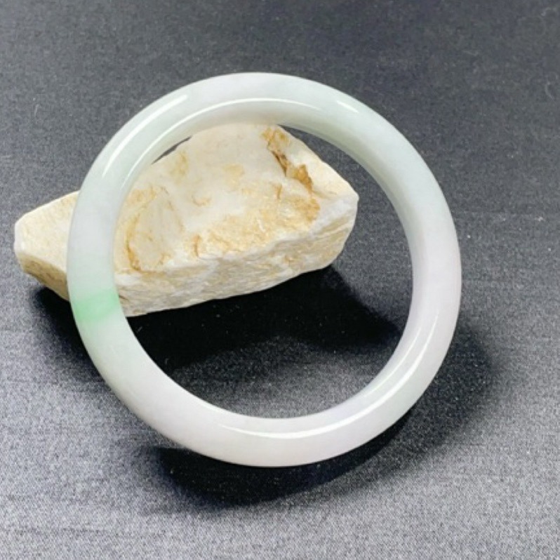 《Always9168輕奢珠寶》 B39天然緬甸A貨翡翠半山水冰飄花57mm+圓條送台證-細節圖4