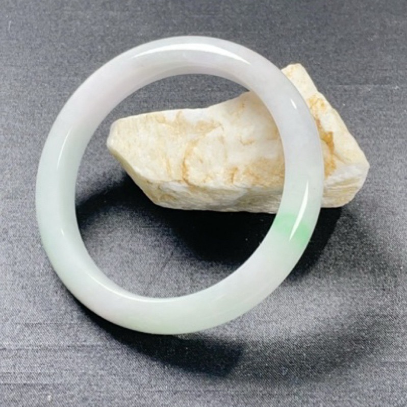 《Always9168輕奢珠寶》 B39天然緬甸A貨翡翠半山水冰飄花57mm+圓條送台證-細節圖5