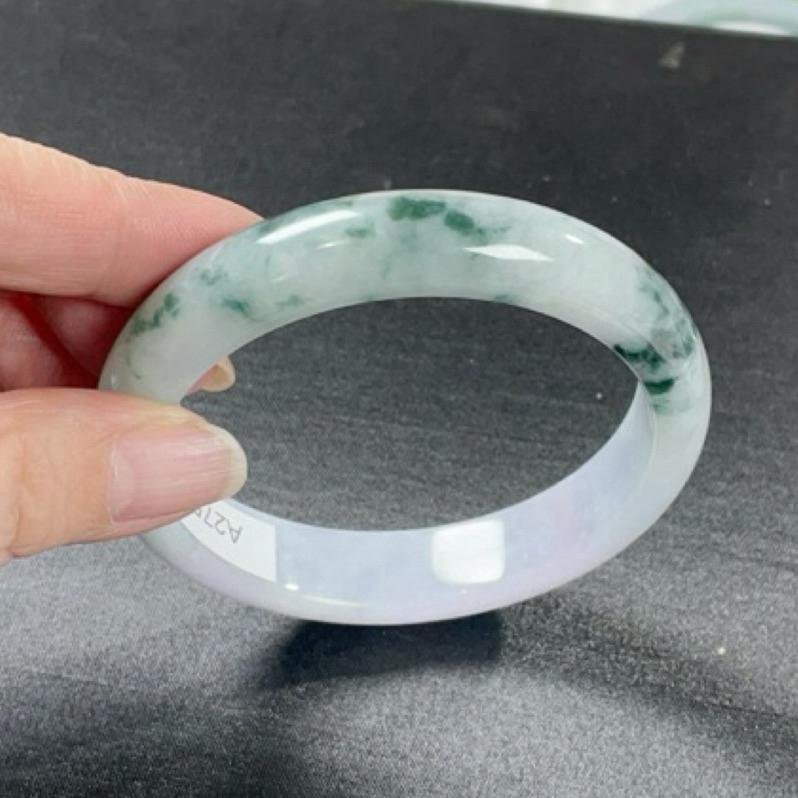 《Always9168輕奢珠寶》J78天然緬甸A貨翡翠手鐲紫羅蘭飄花57mm平安鐲正圈台證-細節圖6