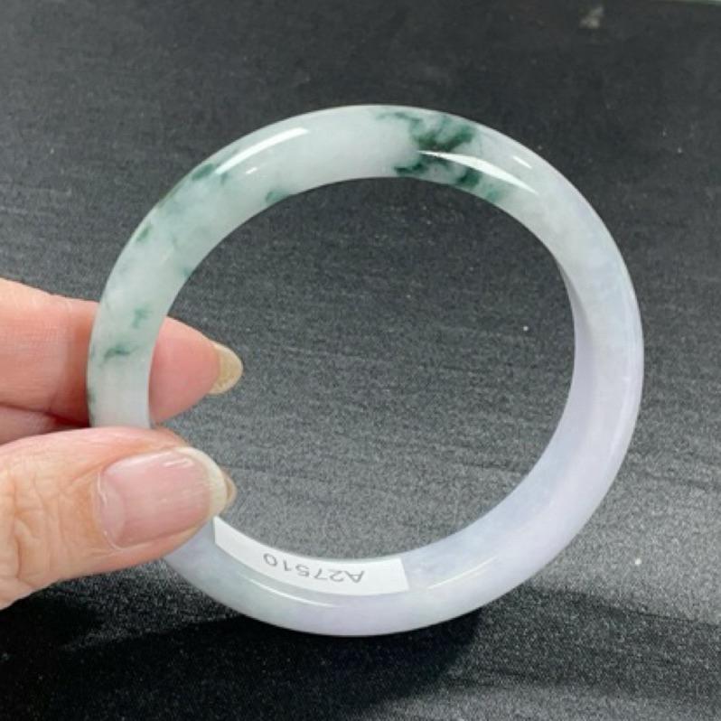 《Always9168輕奢珠寶》J78天然緬甸A貨翡翠手鐲紫羅蘭飄花57mm平安鐲正圈台證-細節圖7