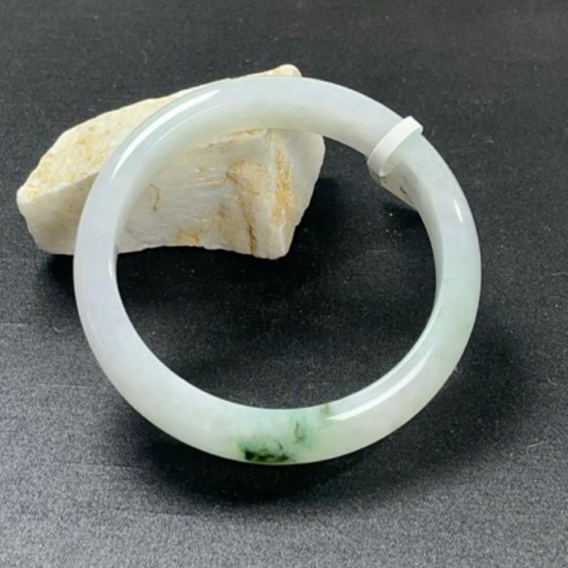 《Always9168輕奢珠寶》A75天然緬甸A貨翡翠手鐲冰粉膠飄花平安鐲59mm台證-細節圖7