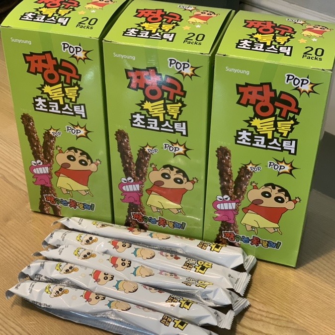 sunyoung 蠟筆小新 跳跳糖巧克力棒 巧克力棒 小新 跳跳糖 巧克力-細節圖3