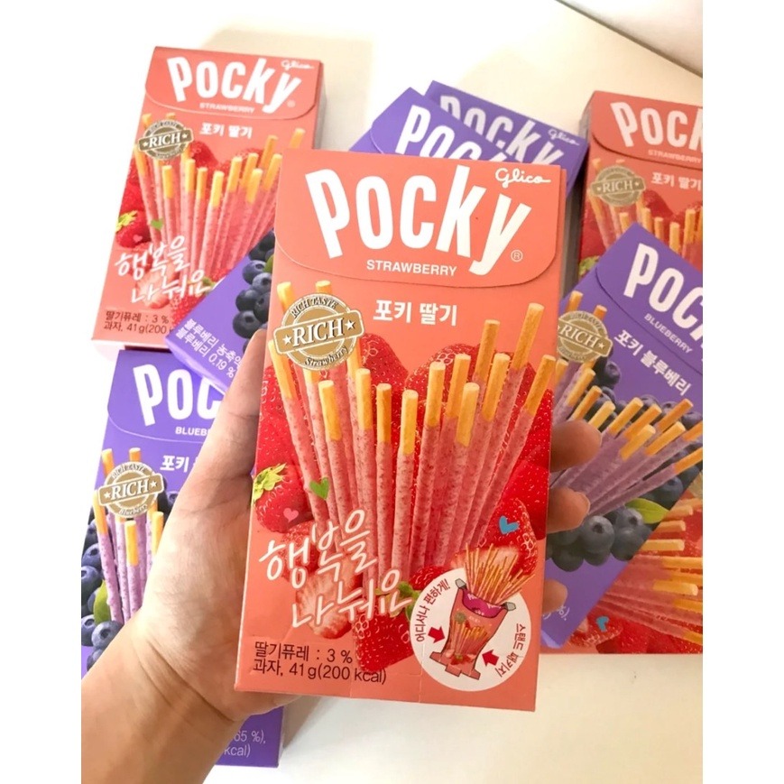 Haitai Pocky 巧克力棒 草莓 藍莓 巧克力棒 41g-細節圖2