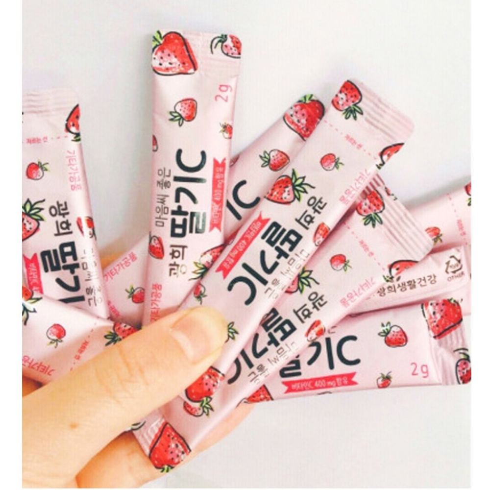 韓國草莓維他命c粉 2g/條 10條/包 單包-細節圖2