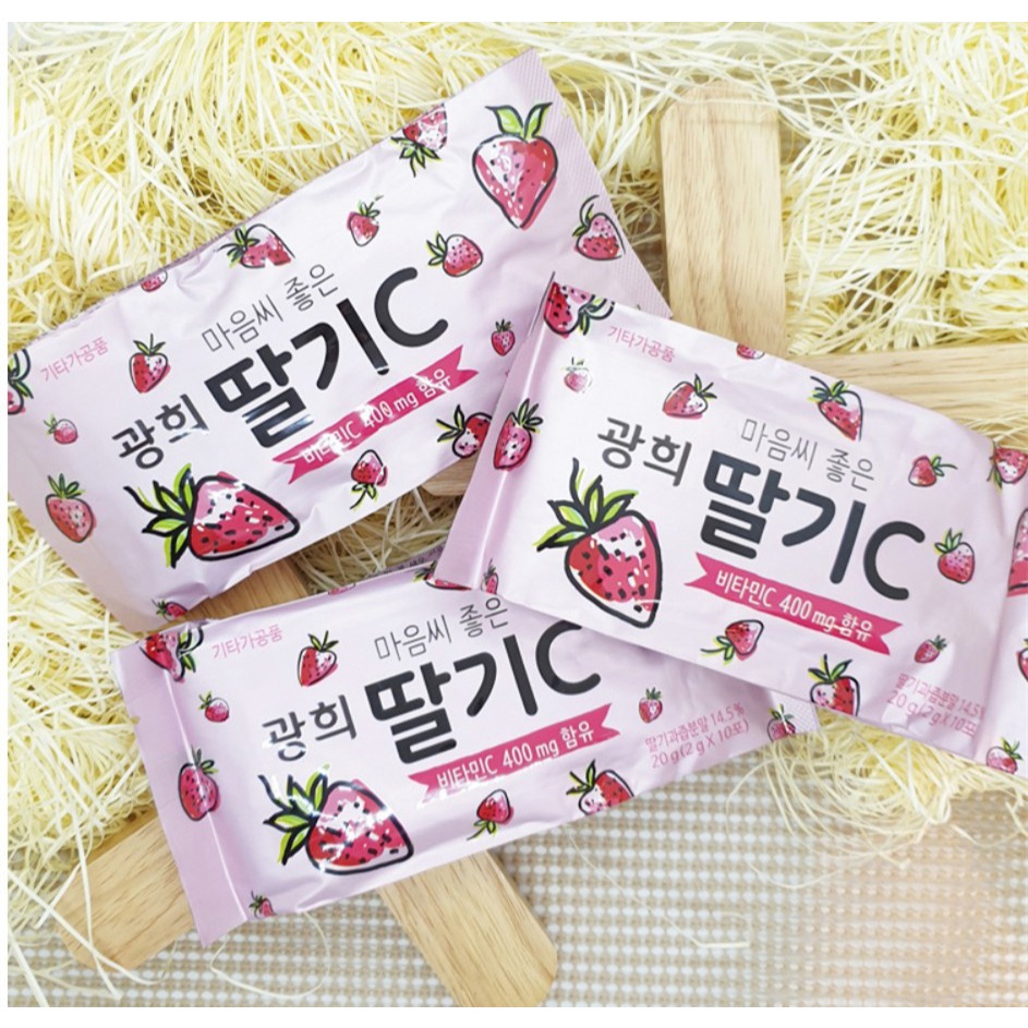韓國草莓維他命c粉 2g/條 10條/包 單包-細節圖3
