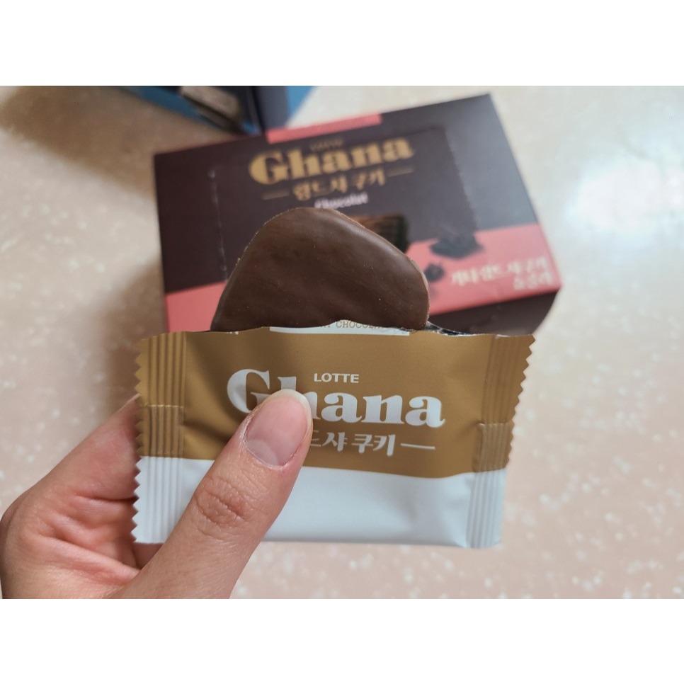 Lotte Ghana 巧克力夾心餅乾 13片/91g 純巧克力 白巧克力 韓國-細節圖3