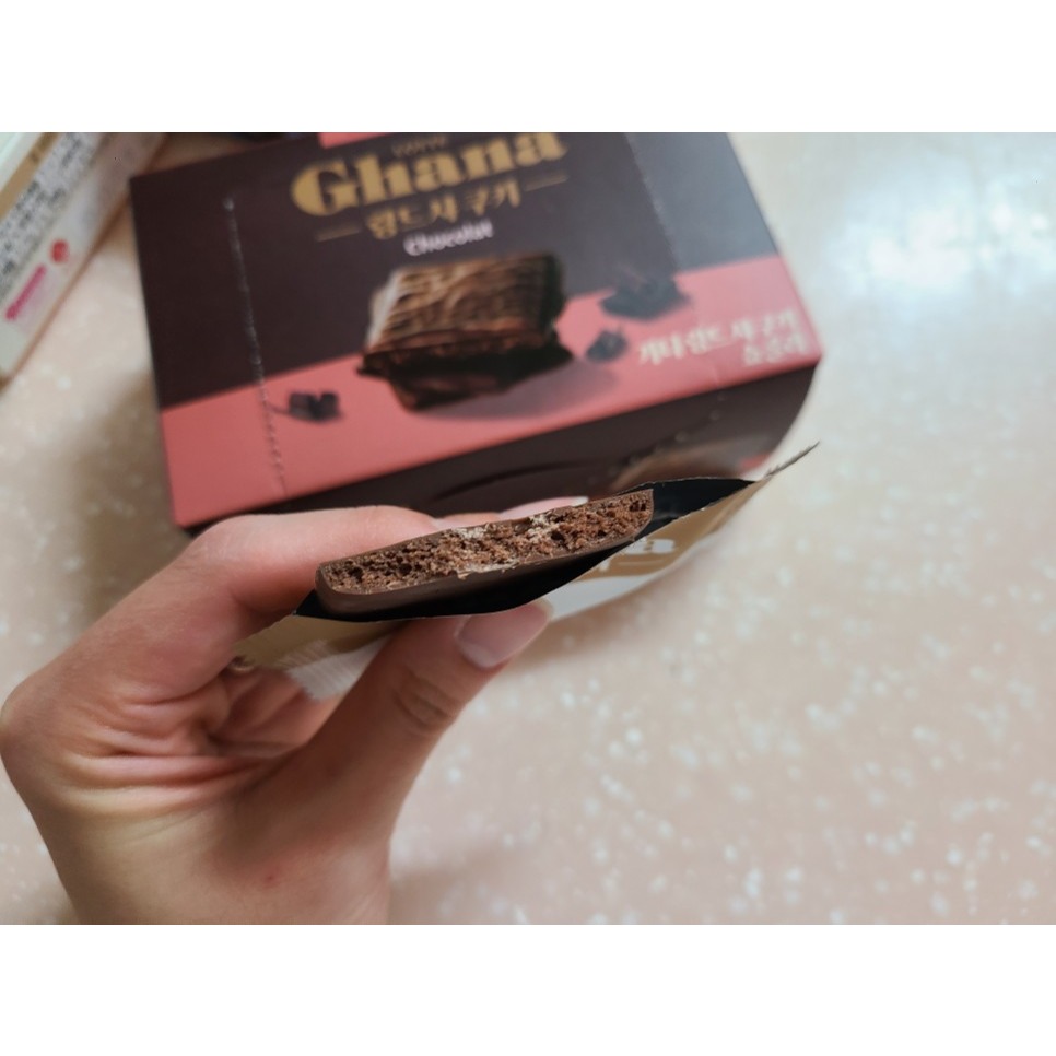 Lotte Ghana 巧克力夾心餅乾 13片/91g 純巧克力 白巧克力 韓國-細節圖5