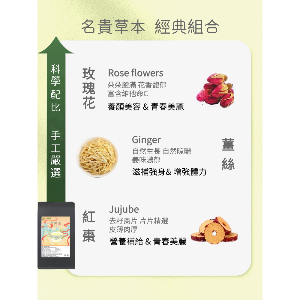 女神茶 黑糖紅棗桂圓薑絲茶 桂圓紅棗茶 薑茶 黑糖薑母茶 氣色 顏值 紅潤 MC常駐嘉賓-細節圖3