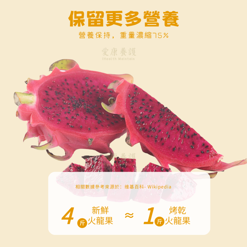 一然健康 火龍果乾 果乾 果乾水 水果茶 水果乾 火龍果 紅龍果乾 無糖水果乾 天然果乾 果蔬脆 綜合果乾 無添加-細節圖3