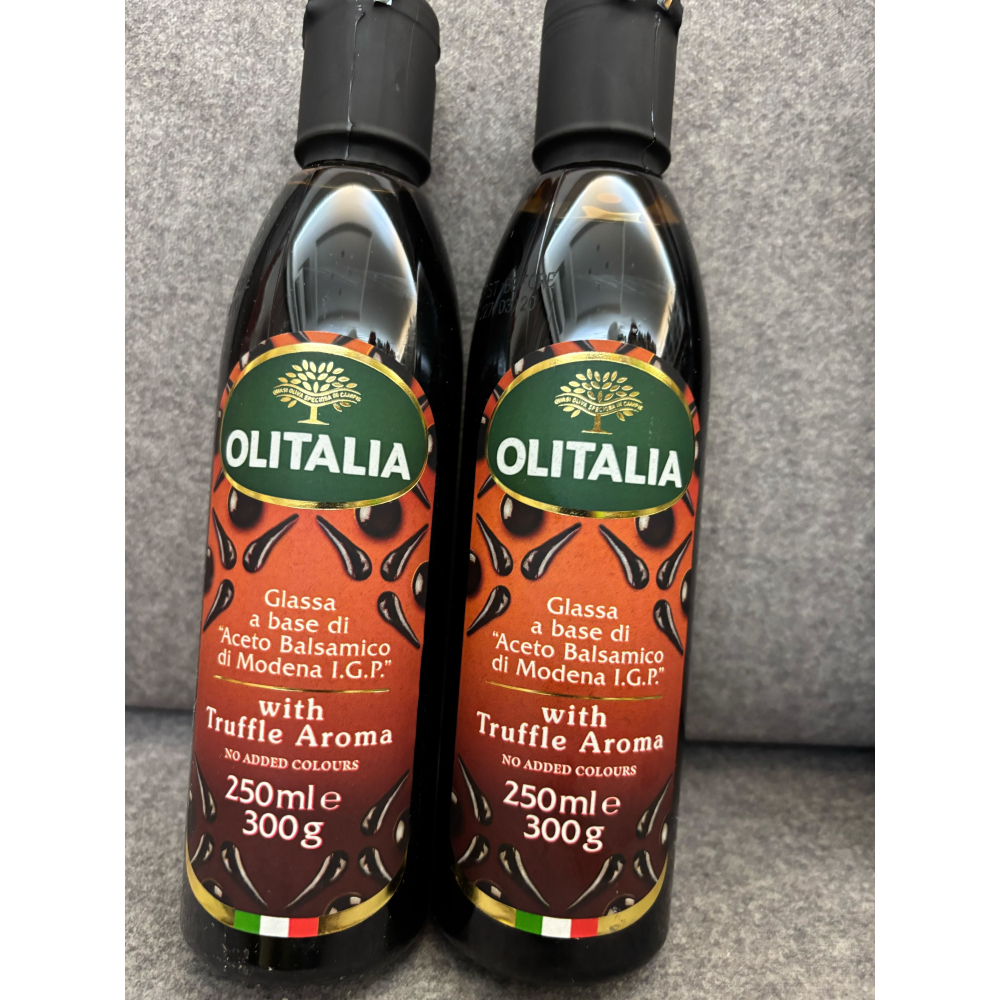 現貨-奧利塔 松露風味濃縮葡萄醋 250ml 義大利原裝 松露風味醋膏 Olitalia 300g 瓶裝-細節圖2