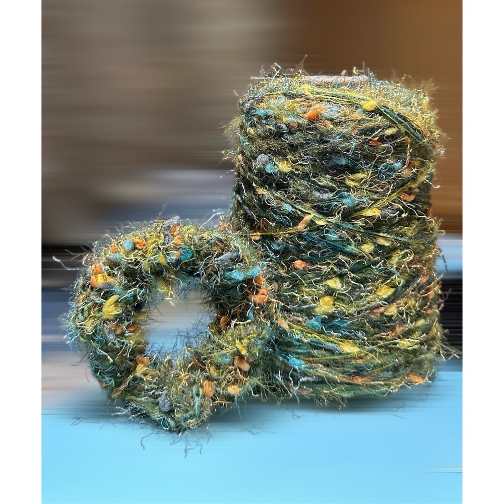 *櫻未央*秋冬款-毛線編織手作髮圈 大腸圈（聖誕樹色款）-細節圖3