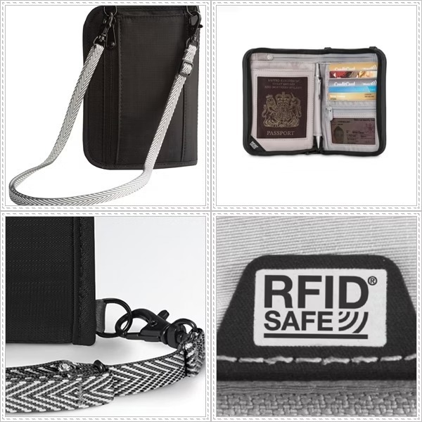 【澳洲 Pacsafe】送》耐磨RFID防盜 護照夾 V150 防搶防偷 皮包 證件護照包 皮夾 錢包 10561100-細節圖2