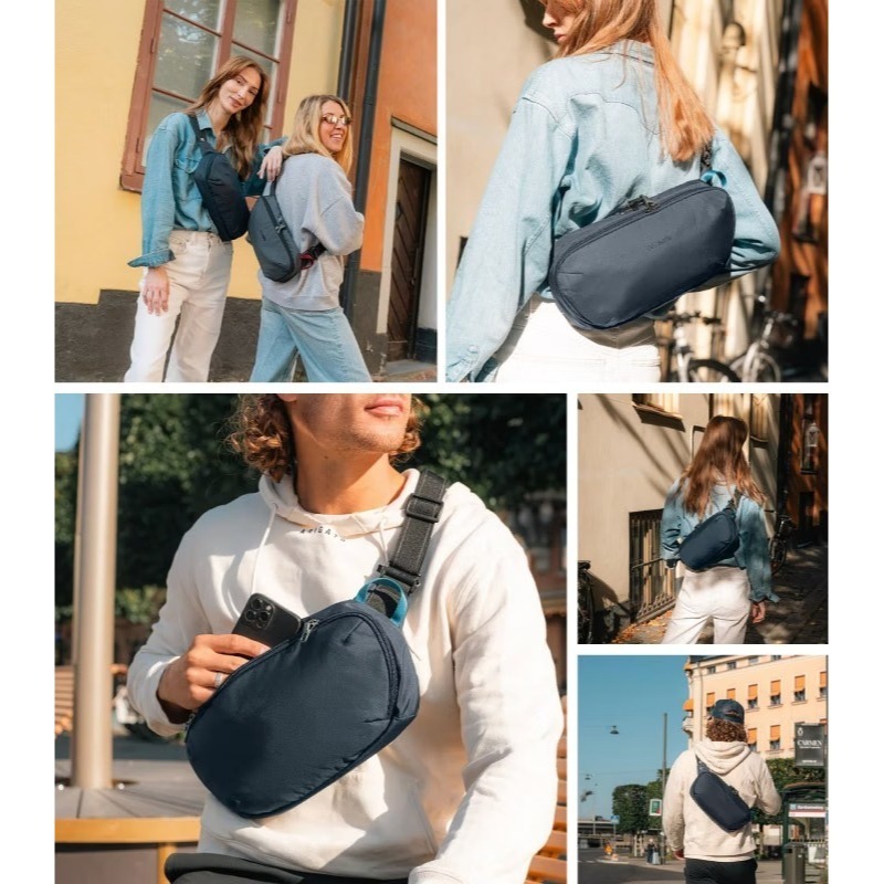 【Pacsafe】送》防盜斜肩背包 5L V RFID 胸包 防偷防搶護照包 隨身平板包 側背包 腰包 30615658-細節圖11