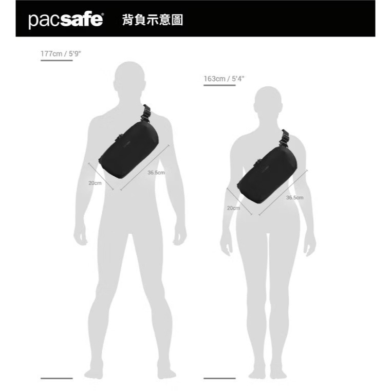 【Pacsafe】送》防盜斜肩背包 5L V RFID 胸包 防偷防搶護照包 隨身平板包 側背包 腰包 30615658-細節圖10