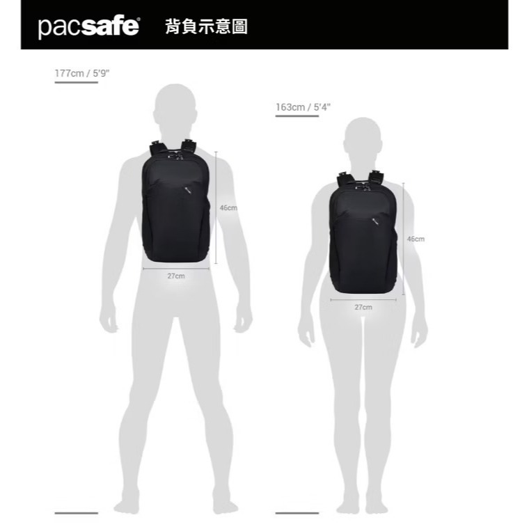【Pacsafe】送》防盜休閒背包 Vibe 20L 13吋筆電 防搶防偷 電腦背包 書包 登山背包 60291144-細節圖10