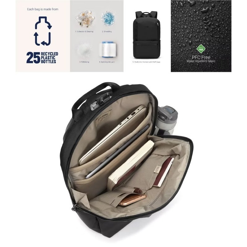 【Pacsafe】送》防盜休閒背包 20L 15吋筆電 Metrosafe X 電腦背包 防偷書包 30640100-細節圖11