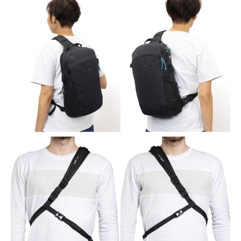 【澳洲 Pacsafe】送》防盜斜肩包 12L Sling 11吋平板 胸包 防偷 側背包 隨身皮包 41103138-細節圖11