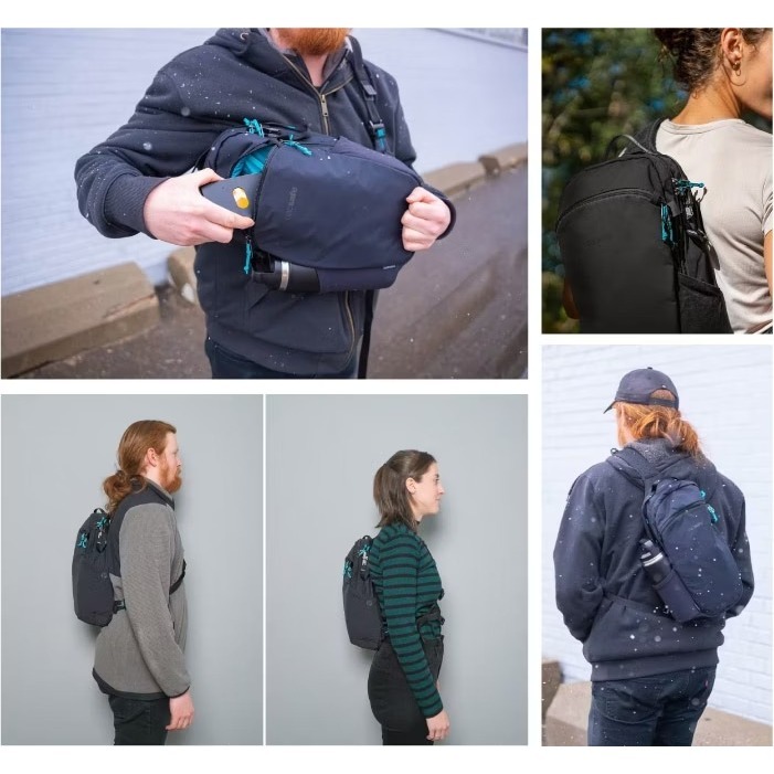 【澳洲 Pacsafe】送》防盜斜肩包 12L Sling 11吋平板 胸包 防偷 側背包 隨身皮包 41103138-細節圖10