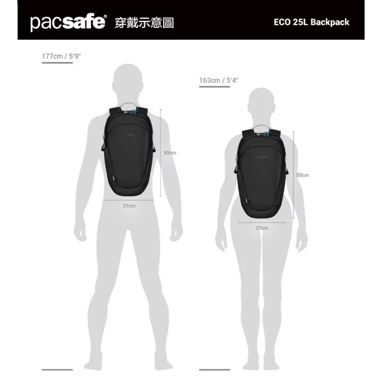 【澳洲 Pacsafe】送》徒步旅行防盜 登山背包 25L 16吋筆電 書包 防偷休閒背包 電腦背包 41101138-細節圖11