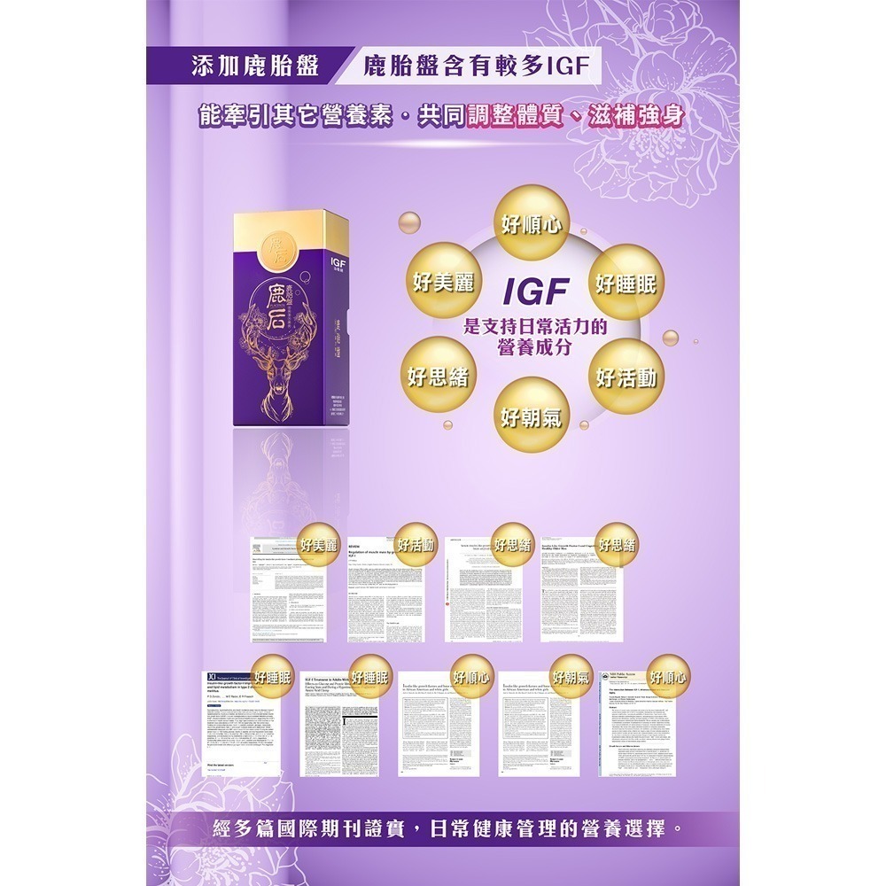 【麗馥生醫】鹿后(鹿胎盤) IGF滋養鏈 60粒/瓶-讓您鹿來鹿后，靈活行動力,支持日常健康維持 ,女性美麗-細節圖6