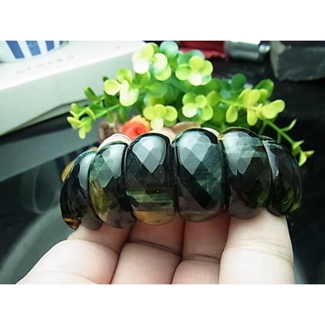 超強磁場**天然琉璃藍虎眼**藍鷹眼**切面款.0074-細節圖2