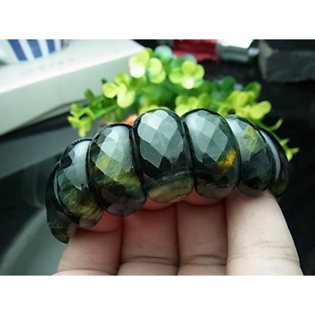 超強磁場**天然琉璃藍虎眼**藍鷹眼**切面款.0074-細節圖3