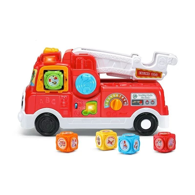 美國 跳跳蛙 LeapFrog 翻滾積木消防車-細節圖2