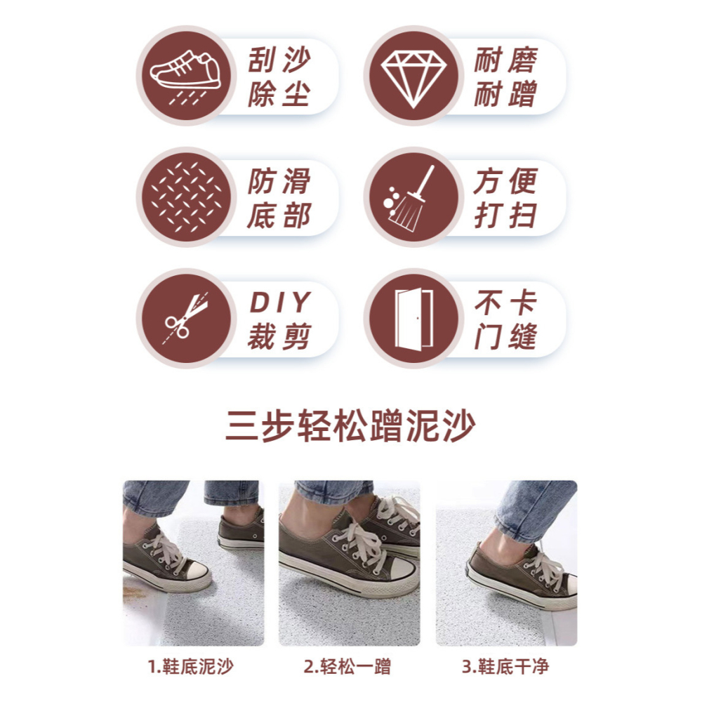 活著回來就行 繁體中文字 絲圈地墊 玄關地墊 搞笑貓咪進門地墊 除塵地毯 穿鞋腳踏墊 門墊 入戶墊 刮泥地墊 寵物地墊-細節圖6