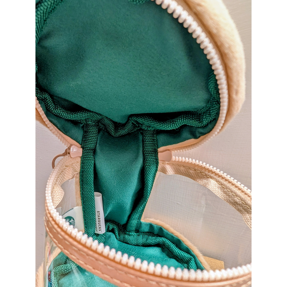 韓國代購 星巴克 限量 毛茸茸 小熊化妝包-細節圖4