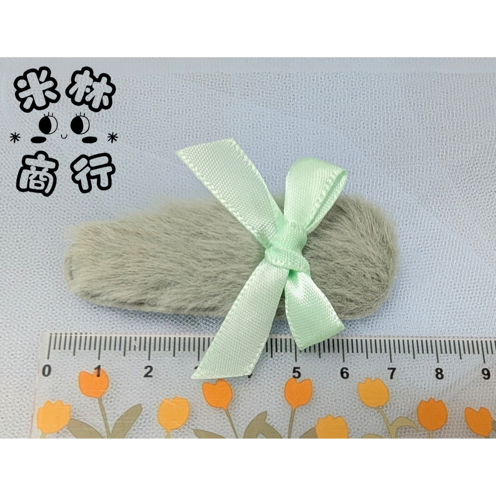 毛絨蝴蝶結 兒童髮夾 頭飾 顏色款式隨機 ♫米林商行♬-細節圖3