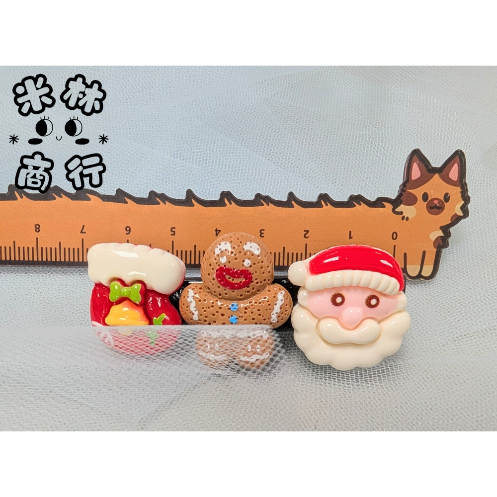 聖誕造型髮夾 兒童髮夾 頭飾 薑餅人 聖誕老人 一入 ♫米林商行♬-細節圖4