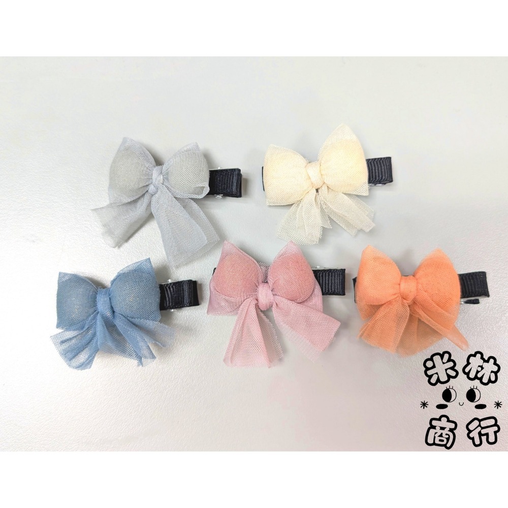 立體球蝴蝶結 兒童髮夾 汗毛夾 頭飾 ♫米林商行♬-細節圖2