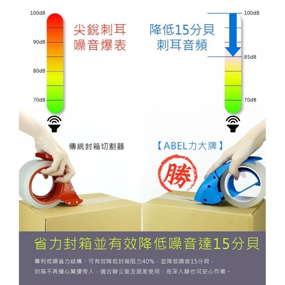 【本丸子文具小舖】 力大牌 03941省力降噪封箱切台2＂  膠帶台 封箱膠帶台 切台-細節圖4