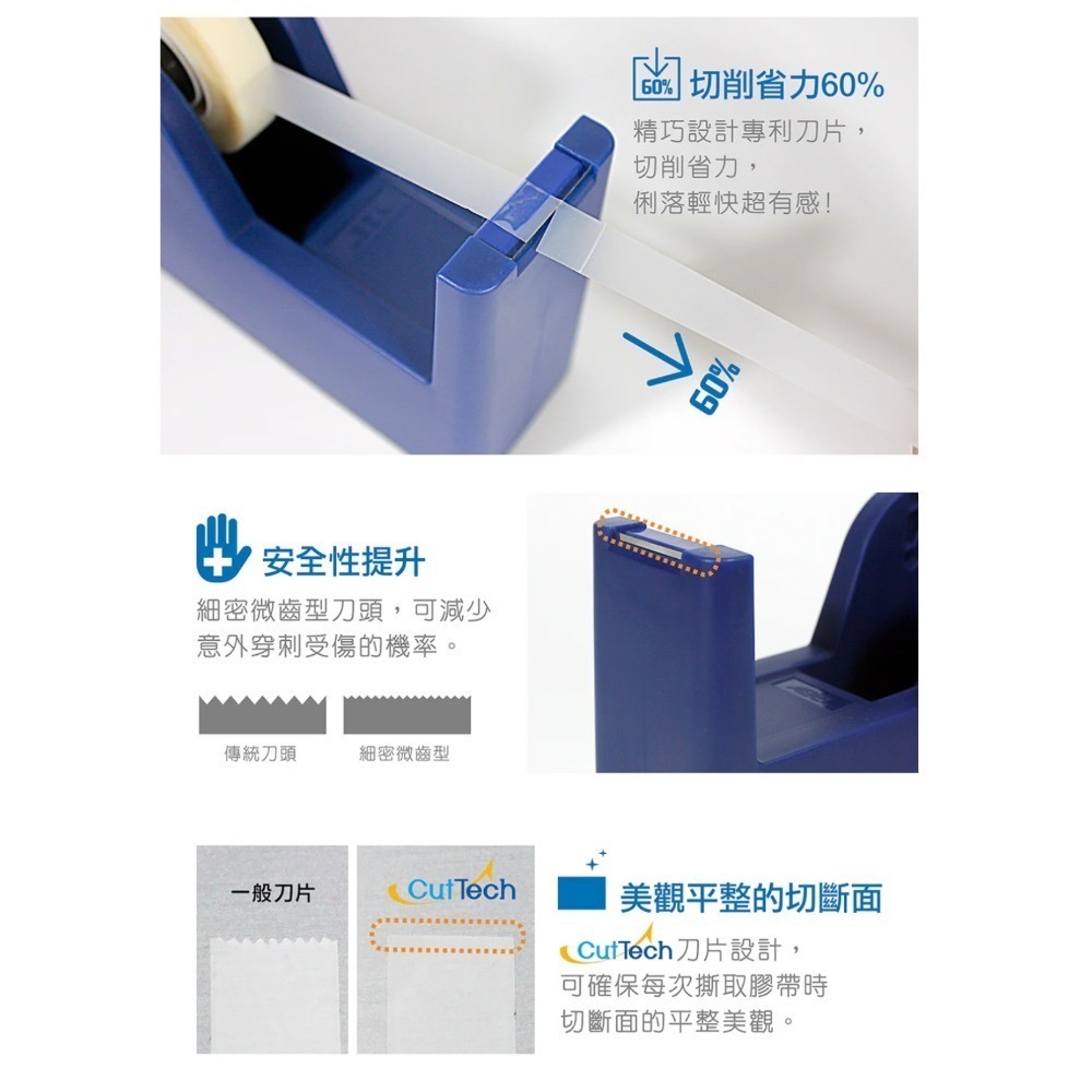 【本丸子文具小舖】 力大牌 03944澄淨‧輕快專利膠台 膠帶台 膠台-細節圖2