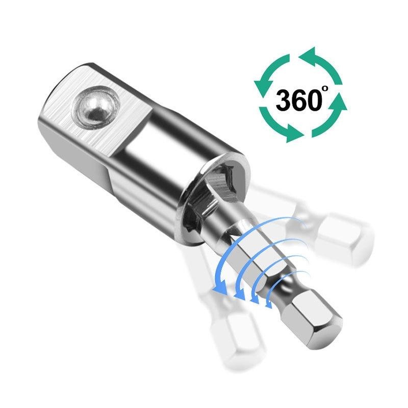 🇹🇼現貨✪金師父✪起子機轉換頭 六角柄轉四方頭 六角轉四角 套筒轉接頭 套筒轉換接頭 電動起子套筒連接桿 轉接頭 萬向轉-細節圖3