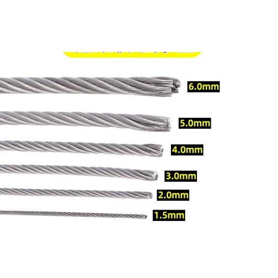 ✪金師父✪不鏽鋼鋼索 1.5 2  2.5  3 4 5  mm白鐵鋼索 鋼絲線 白鐵線  曬衣架繩 整捆~請詢價-細節圖2