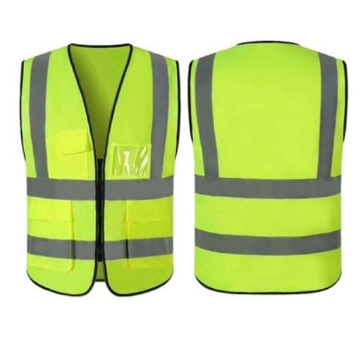 ✪金師父✪螢光黃/橘色 美式多口袋反光背心 拉鍊款 交通安全 學校導護 自行車 夜間指揮工程 反光背心 選舉 進香-細節圖2