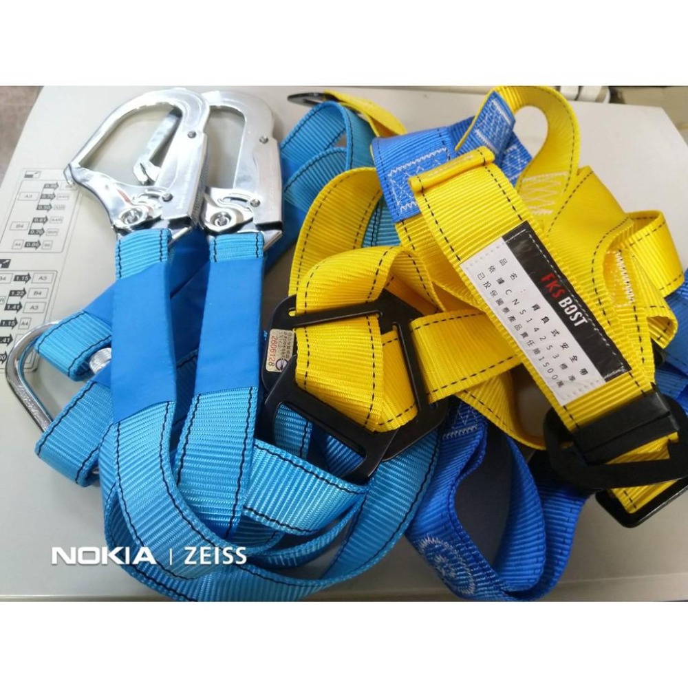 ✪金師父✪背負式 降落傘式 高空作業 登山 編織 安全帶 安全吊帶  雙大鉤-細節圖4