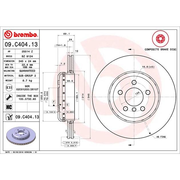 [BW汽材] BMW F01 F02 F03 F04 F06 F10 F12 Brembo 原廠煞車碟盤 後盤 一組2片-細節圖3
