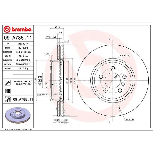[BW汽材] BMW F10 F18 Brembo  原廠煞車碟盤 前盤 一組2片-細節圖3