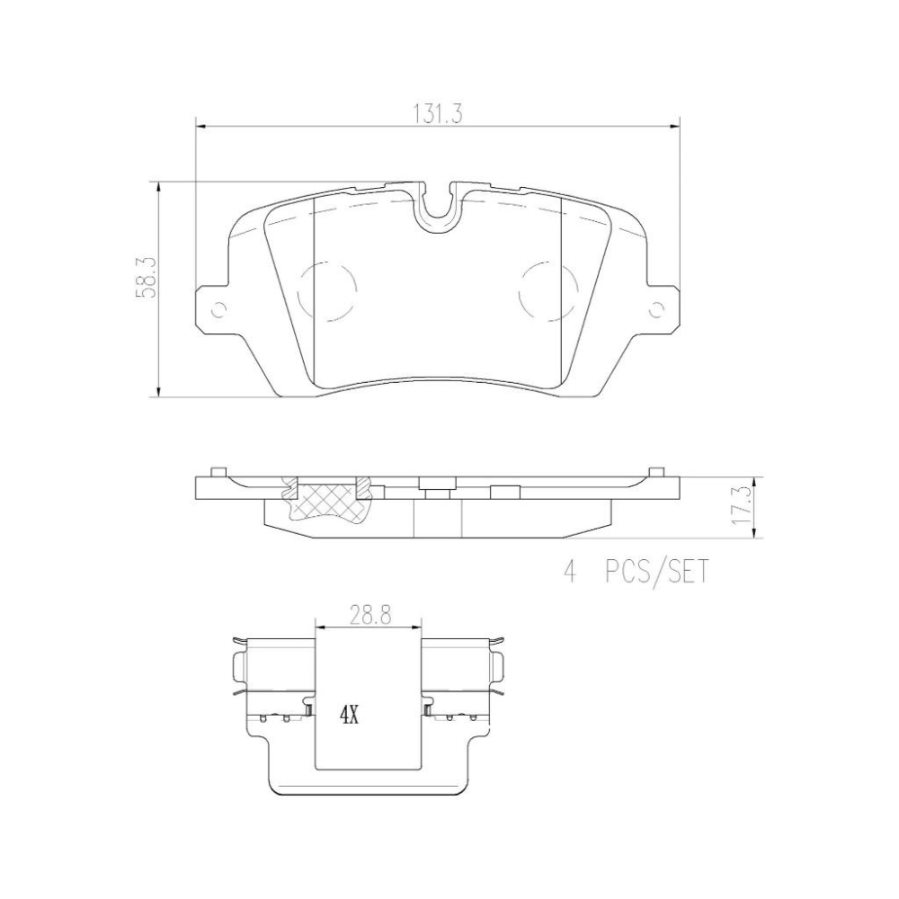 [BW汽材] LAND ROVER DEFENDER RANGE ROVER 4 Brembo 陶瓷 後來令片 煞車皮-細節圖2
