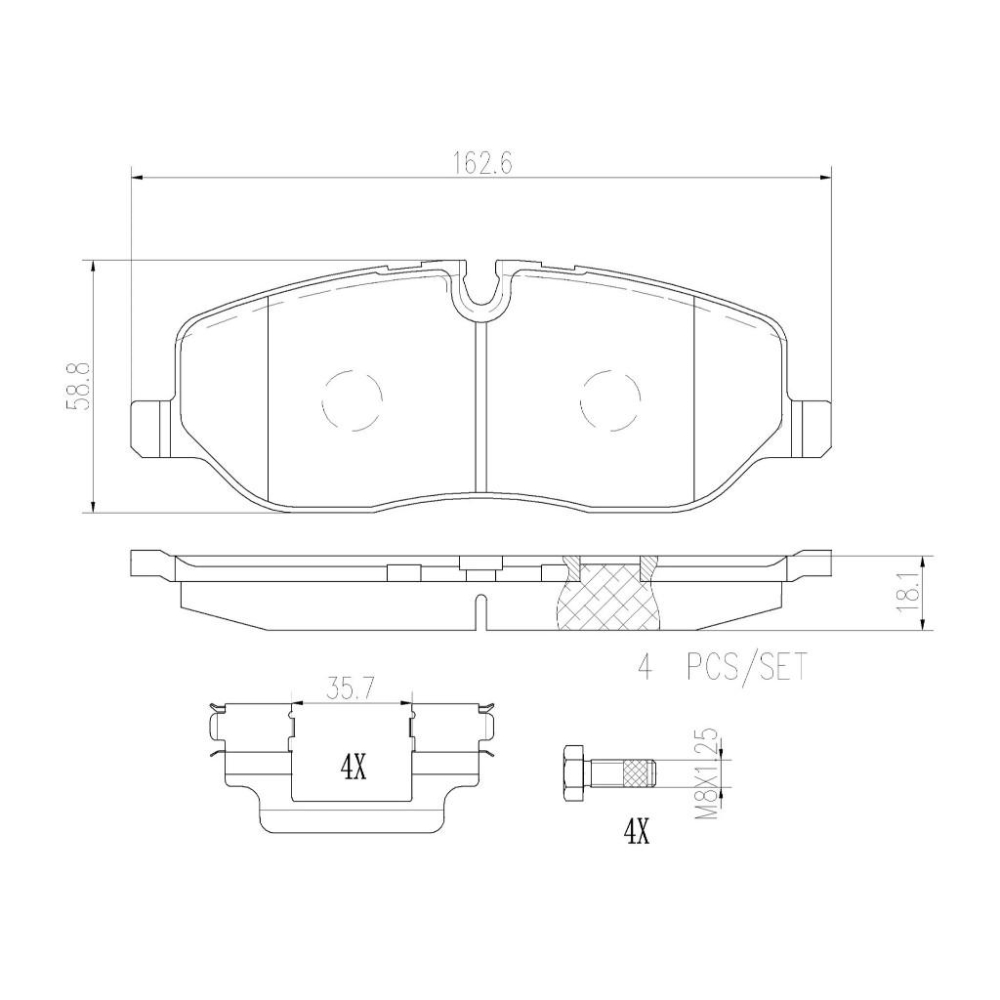 [BW汽材] LAND ROVER DISCOVERY 3 4 BREMBO 陶瓷 前來令片 煞車皮-細節圖2