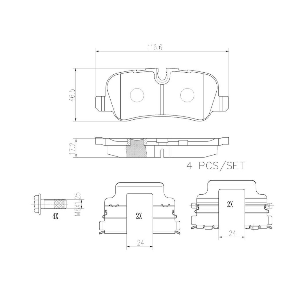 [BW汽材] LAND ROVER DISCOVERY 4 RANGE ROVER 3 Brembo 陶瓷 後來令片-細節圖2