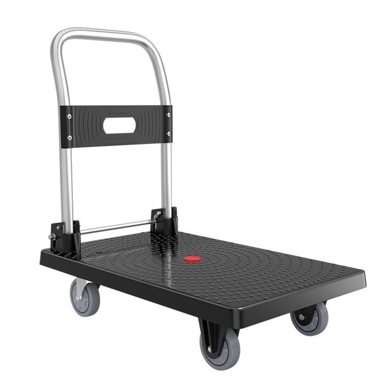 【宅配限定】可折疊扶手 手推車 含稅 黑色推車 輕便手推車 可折推車 平板車 折疊車 運輸車 手拉車 家用車用 推車-細節圖8